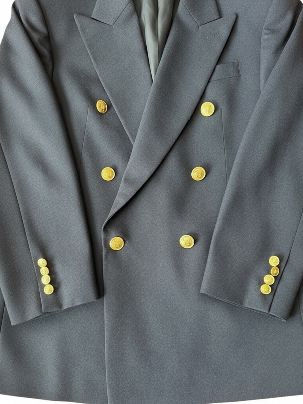 Ralph Lauren Double-Breasted Navy Blazer with Gold Buttons - Picture 7 of 8